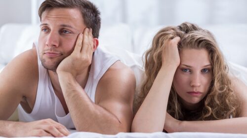 Couple having problems in bedroom