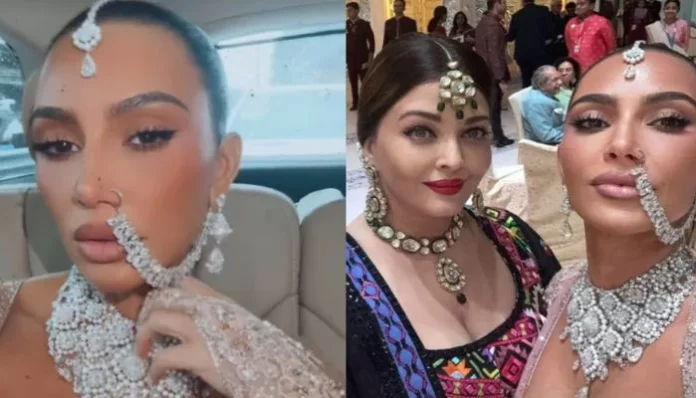 Kim Kardashian Clicks Selfie with 'Queen' Aishwarya Rai at Ambani Wedding?